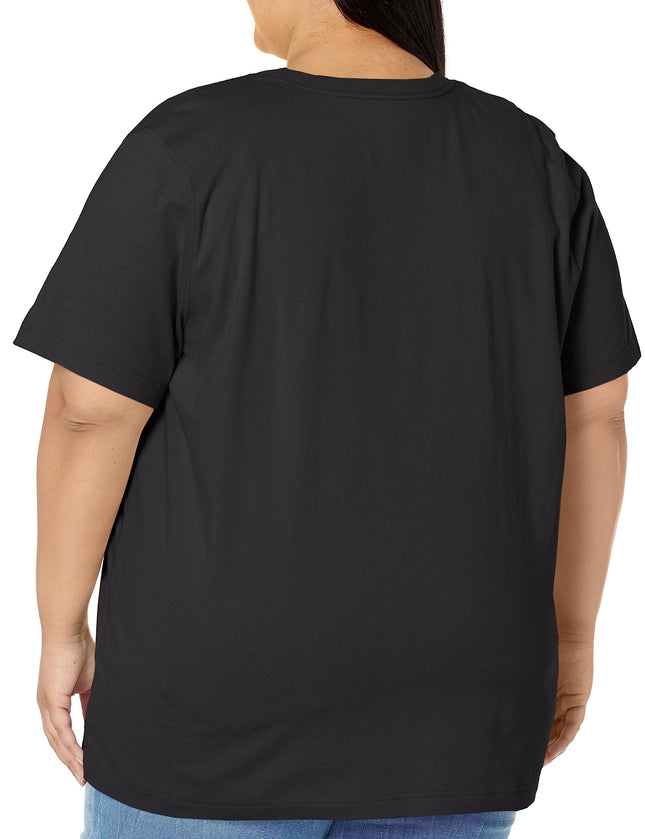 Dickies Size Women's Plus Heavyweight Logo T-Shirt, Knit Black, 3X