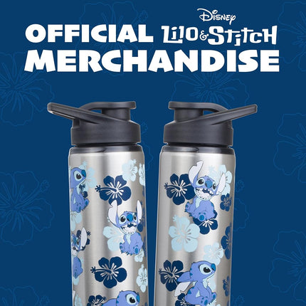 Gourde en acier inoxydable à double paroi Silver Buffalo Disney Lilo et Stitch, 740 ml