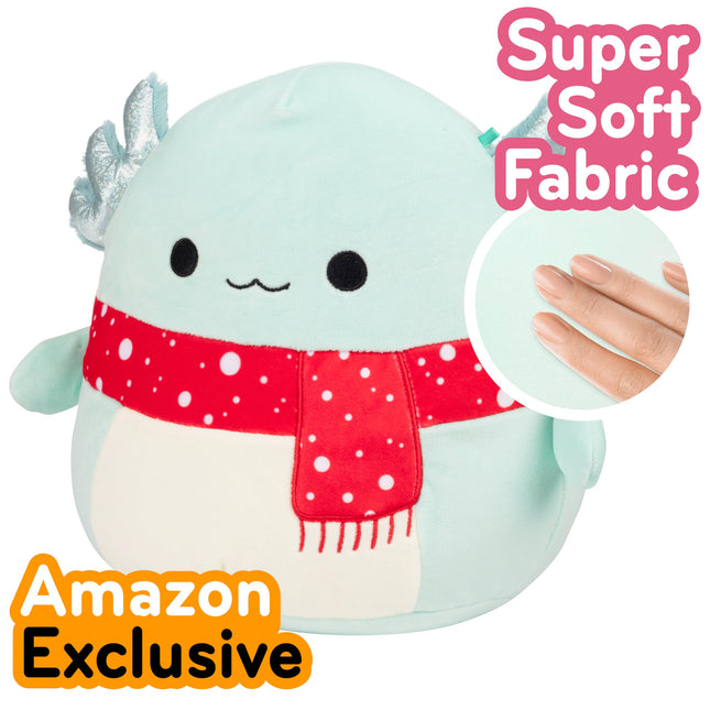 Squishmallows Original 10-Inch Richie The Christmas Axolotl - Official Jazwares Holiday Plush- Collectible Soft & Squishy Stuffed Animal Toy - 2025 Limited Edition - Gift for Kids, Girls & Boys