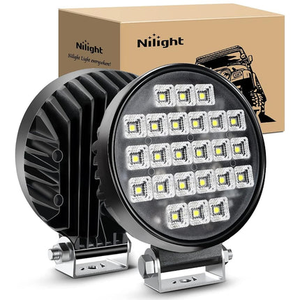 Nilight 4.3Inch Round Utility LED Work Light W/Int