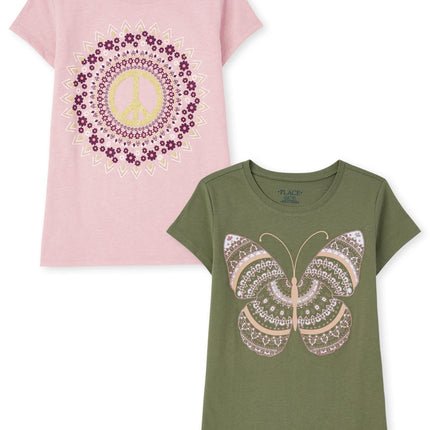 The Children's Place Girls' Short Sleeve Graphic T