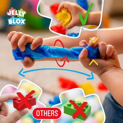 Jelly Blox - Farm Set | Squishy is More Fun! | Unique Squishy Building System | for Ouch-Free, Open, Imaginative Play | for Boys and Girls Ages 2+