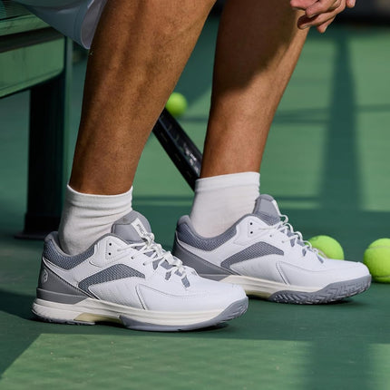 FitVille Men's Wide Tennis Shoes Comfortable Pickleball Shoes with Arch Support for Plantar Fasciitis Wide Feet