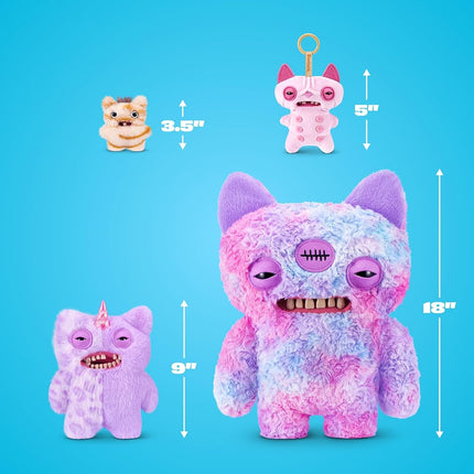 Fuggler Fugglercorns 9 Inch Plush Collectible Toy (Mr Screech) by ZURU Featuring Funny Ugly Monster Unicorn Designs with Glitter Details, Human‑Like Teeth, Crooked Horns