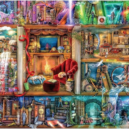 Buffalo Games - Aimee Stewart - The Grand Fiction Library - 2000 Piece Jigsaw Puzzle for Adults Challenging Puzzle Perfect for Game Nights - Finished Puzzle Size is 38.50 x 26.50
