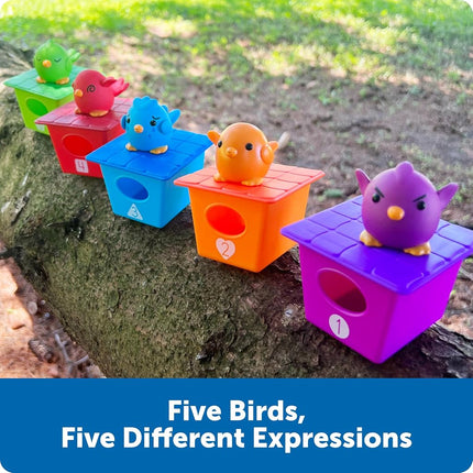 Learning Resources Peek-a-Bird Learning Buddies, Ages 18 Months+, Toddler Toy Set for Counting, Colour, Matching, Fine Motor and Social Skills, 15 Pieces