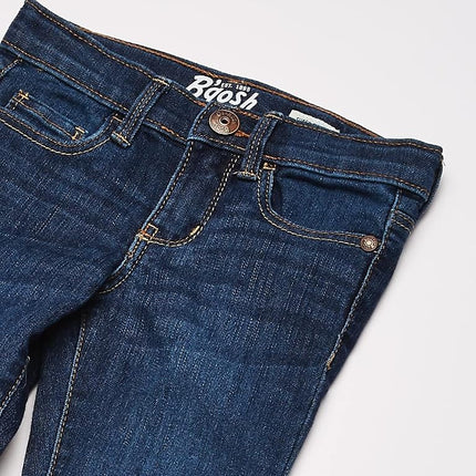 OshKosh B'Gosh Jeans súper ajustados de mezclilla para niña, azul marino, 12
