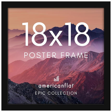 Americanflat 18x18 Picture Frame with Polished Ple