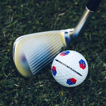 Callaway Golf Chrome Tour X Premium Golf Ball 2024, Blue/Red