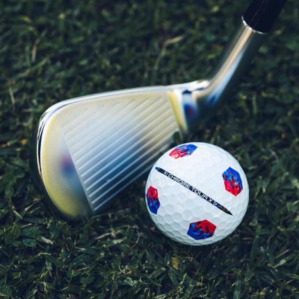 Callaway Golf Chrome Tour X Premium Golf Ball 2024, Blue/Red