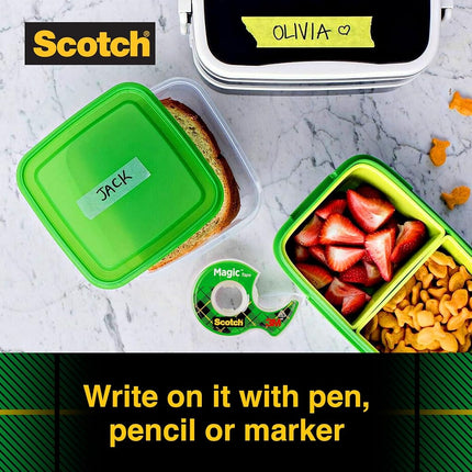 Scotch Magic Invisible Tape, Matte Finish (Invisible on Paper), Photo-Safe & Writable, 1/2" x 800" per Roll, Pack of 6 Refill Rolls for Standard 1" Dispensers, Ideal for Office, Home & School Use