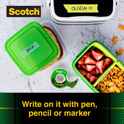 Scotch Magic Invisible Tape, Matte Finish (Invisible on Paper), Photo-Safe & Writable, 1/2" x 800" per Roll, Pack of 6 Refill Rolls for Standard 1" Dispensers, Ideal for Office, Home & School Use