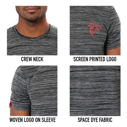 Ultra Game NFL Mens Active Basic Space Dye Tee Shirt