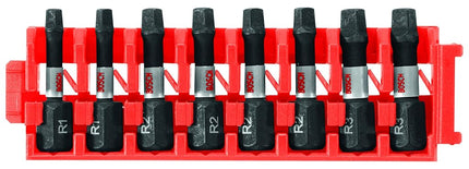 BOSCH CCSSQV108 8-Piece Assorted Set 1 in. Impact Tough Square Insert Bits with Clip for Custom Case System