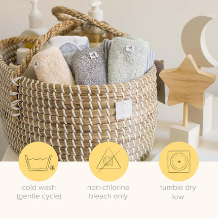 Paños de Burt's Bees Baby para bebé, 100 % algodón orgánico, suaves y superabsorbentes, de felpa tejida y felpa de rizo, paquete de 3 unidades
