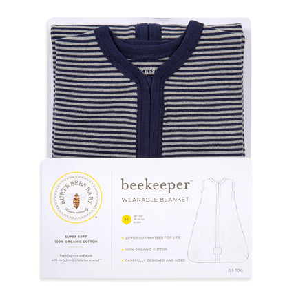 Burt's Bees Baby - Beekeeper Wearable Blanket, 100% Organic Cotton, Swaddle Transition Sleeping Bag - - Medium