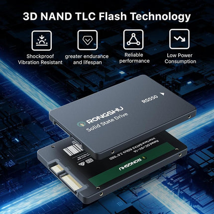 RONGSHU 256GB SATA III SSD 2.5'' 6 Gb/s, Up to 550 MB/s