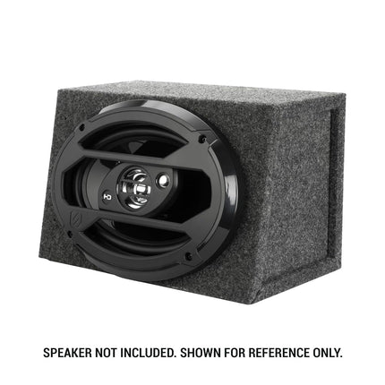 Scosche SE69KT 6x9 Single Car Speaker Enclosure with Gray Carpet, Assembly Required, Speaker not Included