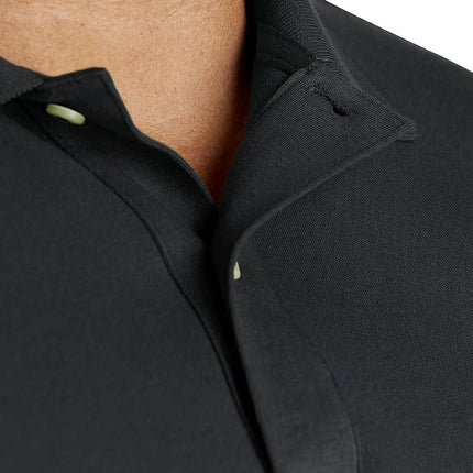 Nautica Men's Classic Fit Short Sleeve Solid Soft Cotton Polo Shirt, True Black, Large Tall