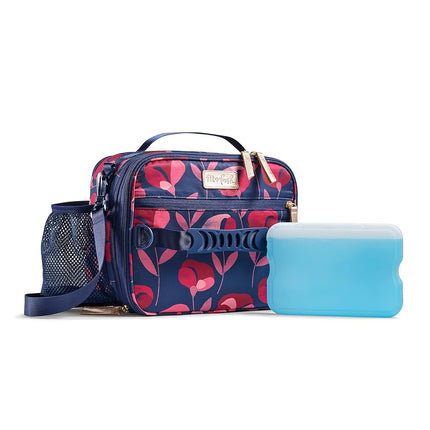 Fit & Fresh Josie Adult Insulated Lunch Bag - Women's Lunchbox or Lunch Tote - Navy