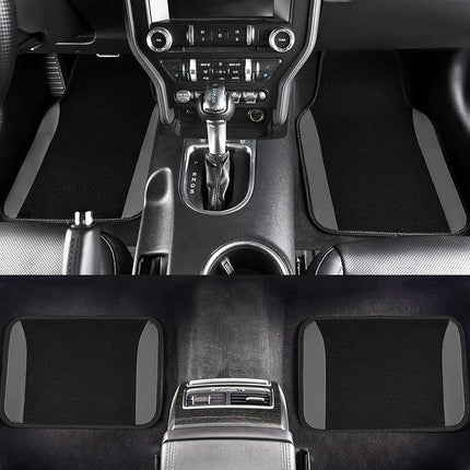 Flying Banner Car Seat Covers Front Seats Rear Bench Polyester car seat Protectors Easy installations Rear Bench Split Classic Man Lady Truck (Full Set - Low Back - Combo Pack, Black Gray)