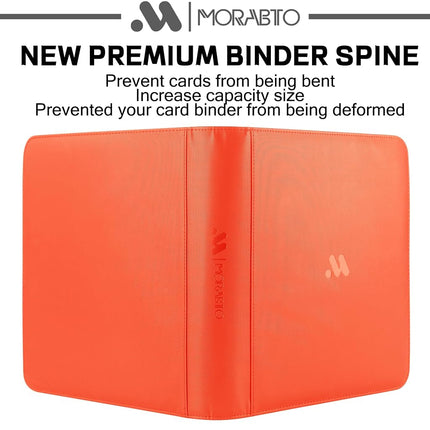 MORABTO Card Binder 12 Pocket,Trading Card Binder Holds up to 1200 Cards with 25 Sleeves,Zipper Card Holder Album Compatible with TCG Card/Game Cards/Sports Card