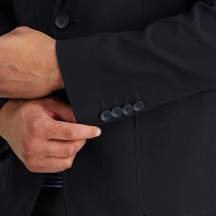 Haggar Men's Smart Wash Highland Blazer Tailored Fit, Black, XL