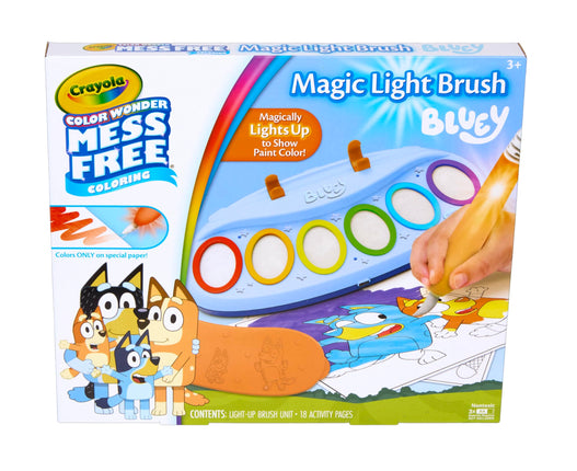 CRAYOLA Bluey Color Wonder Magic Light Brush, Mess