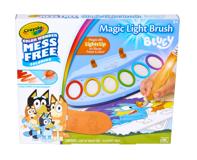CRAYOLA Bluey Color Wonder Magic Light Brush, Mess