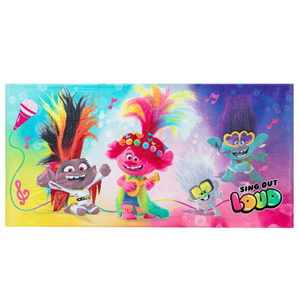 Franco Kids Super Soft Cotton Beach Towel, 58 in x 28 in, Trolls World Tour