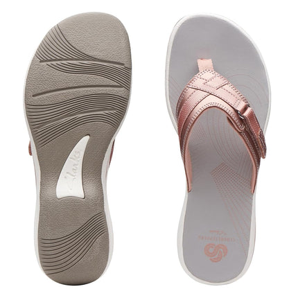 Clarks Women's Breeze Sea Flip Flop, Rose Gold, 10 UK