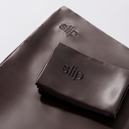 Slip Silk Queen Pillowcase, Charcoal | 100% Pure 22 Momme Mulberry Silk