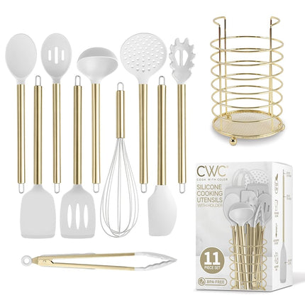 COOK WITH COLOR Silicone Cooking Utensil Set, 10 P