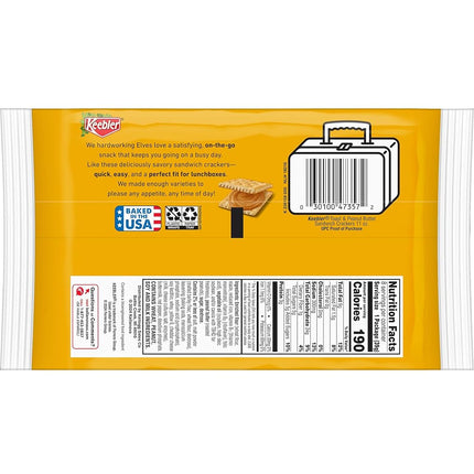 Keebler Cracker Sandwiches To Go - Toast & Peanut Butter - 1.38 Oz - 8 Ct