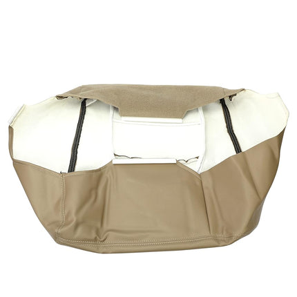Funda de asiento ECOTRIC compatible con Ford F250 F350 F450 Lariat 1999 2000 - Lado del pasajero delantero de piel artificial color tostado