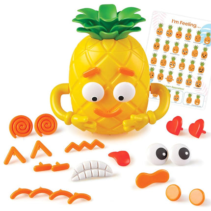 Learning Resources Big Feelings Pineapple, Ages 3+, Emotional Learning Toy, Social Emotional Playset, Build Feelings Faces with 26 Pieces