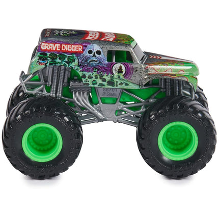 Monster Jam, Official Grave Digger Monster Truck, Die-Cast Vehicle, 1:64 Scale, Kids Toys for Boys Ages 3 and up