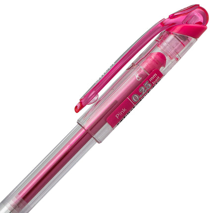Bolígrafos de gel Pentel Slicci de 0,25 mm, paquete de 8 unidades