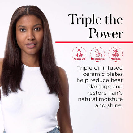 REVLON Perfect Match Flat Iron Straightens, Creates Curls and Waves | Hair Straightener with Ceramic Plates Reduce Damage and Restore Natural Moisture and Shine