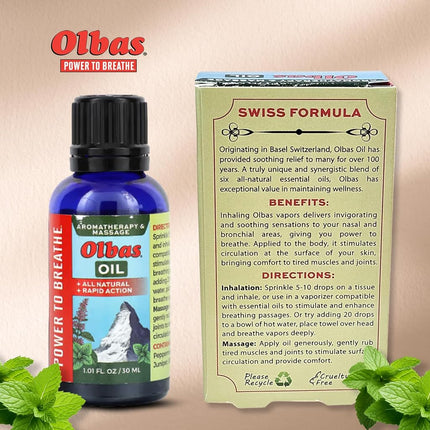 Olbas - Aromatherapy & Massage Oil - 1.01 fl. oz.
