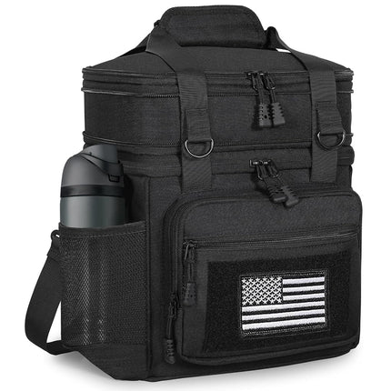 GLENKEY Double Deck Insulated Lunch Box, Expandabl
