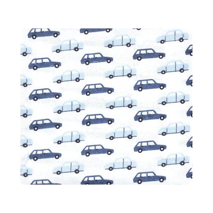 Hudson Baby Unisex Baby Cotton Rich Flannel Receiving Blankets 4-Pack, City Life, One Size