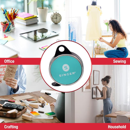 Singer Pro Series Retractable Pocket Tape Measure-96-inch, Metal Plastic, Teal, 2.5 m