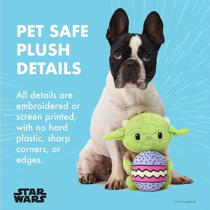 Star Wars 9" Yoda Easter Egg Squeaker Pet Toy for Dogs | Plush Stuffed Character