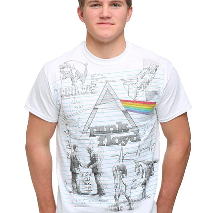 Liquid Blue Unisex's Floyd Sketch T-Shirt, White, 