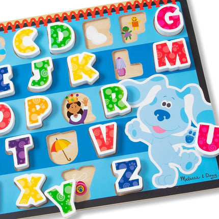 Melissa & Doug Blue's Clues & You! Wooden Chunky Puzzle - Alphabet