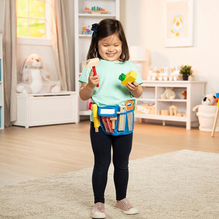 Melissa & Doug Deluxe Tool Belt Set | Pretend Play | Role Play Sets | 3+ | Gift for Boy or Girl