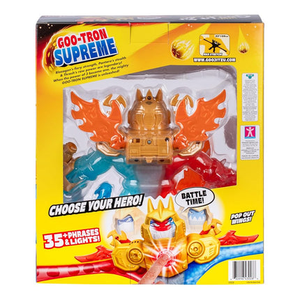 Goo JIT Zu Goo-Tron Supreme Superhero Toys, Combines The Power of Blazagon, Pantaro & Thrash in 1 Ultimate Hero