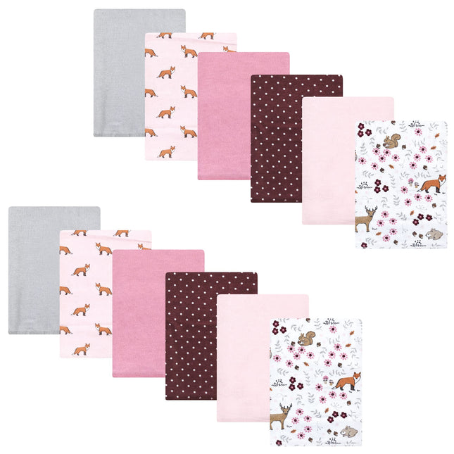 Hudson Baby Unisex Baby Cotton Flannel Burp Cloths
