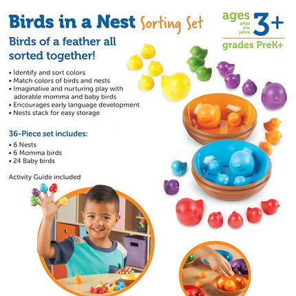 Learning Resources LER5554 Birds in A Nest Sorting Set